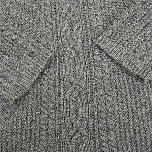 Nautica Charcoal Cable Long Sweater size Large - Picture 7 of 10
